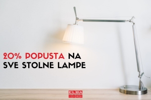 20% popusta na stolne lampe