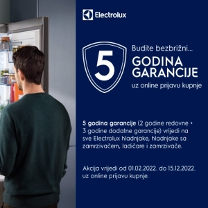 SVI ELECTROLUX HLADNJACI I ZAMRZIVAČI UZ 5 GODINA GARANCIJE