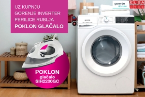 Uz kupnju Gorenje inverterske perilice rublja - glačalo na poklon!