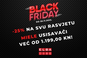 CRNI PETAK U ELBI - 25% na svu rasvjetu i Miele usisavači već od 1.199,00 kn