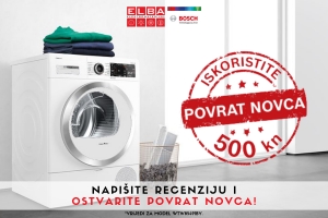 Ostvarite 500 kuna povrata uz novu Bosch sušilicu!