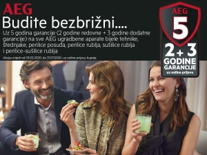 Elba i AEG časte vas produljenom garancijom na odabrane kućanske aparate!