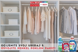 Uz kupnju Bosch sušilice rublja na poklon paket Henkel proizvoda!