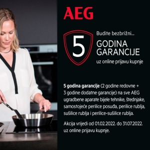5 godina garancije na AEG bijelu tehniku